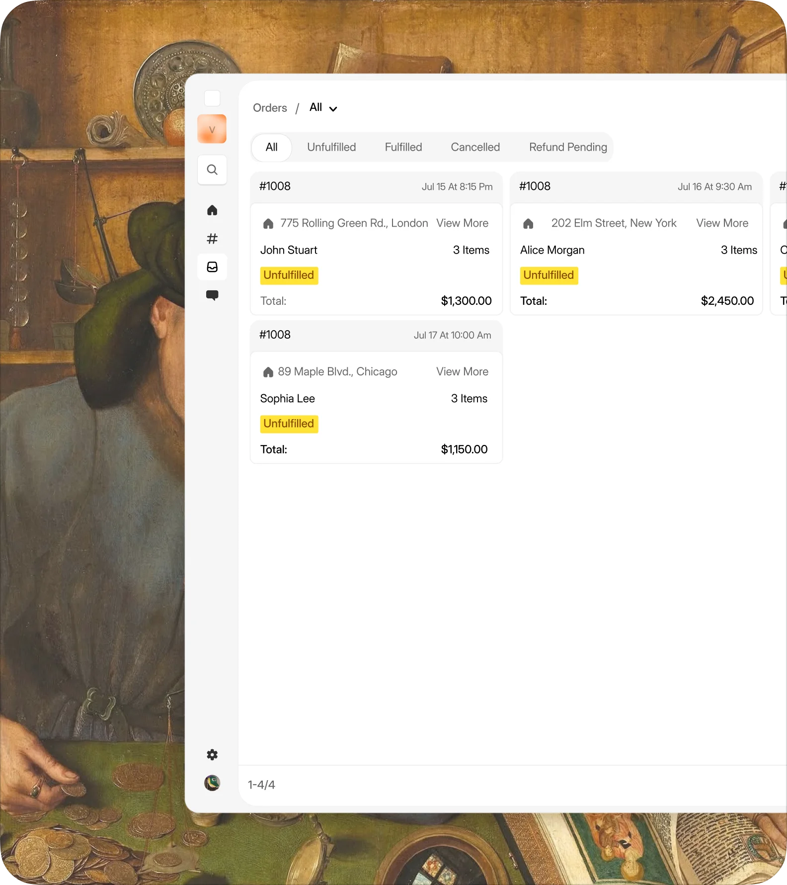 usecomos.com Dashboard Design